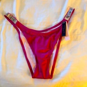 Victoria’s Secret high waisted Brazilian cut bling large bikini bottoms NWT
